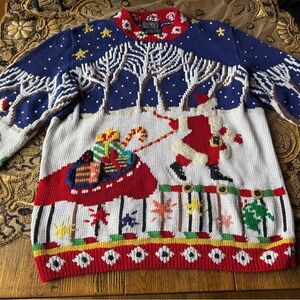 Berek vintage Festive Christmas Sweater with Santa Design